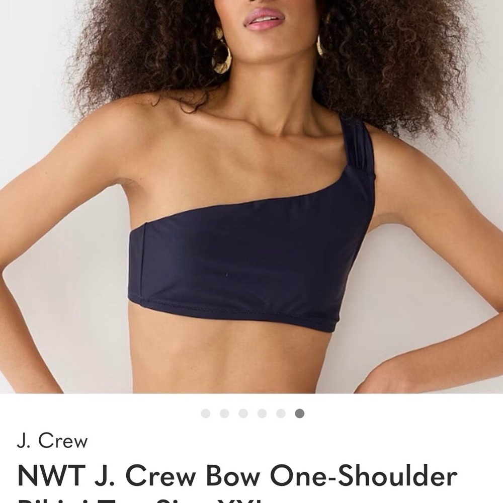 J. Crew Black One-Shoulder Bikini Top, XXL